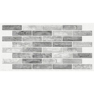 NMC Dekoračný nástenný panel PVC Old Black Brick 0,35 mm, 98 x 48,5 cm