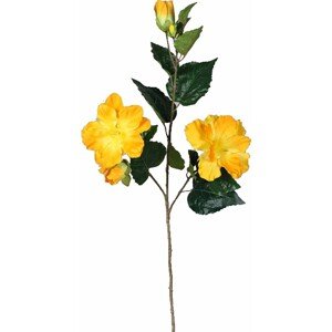 Dekoratívna vetvička ibišteka žltá, 76 cm