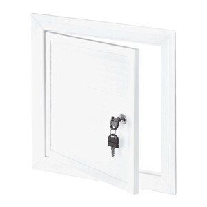 Den Braven Revízne dvierka PVC so zámkom, biele 400 x 600 mm