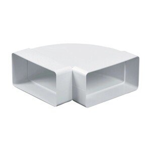 Den Braven Koleno horizontálne hranaté 90°, biele, 150 x 75 mm