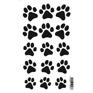 Crearreda Samolepiaca dekorácia 59017 motív odtlačok labiek, veľ. S