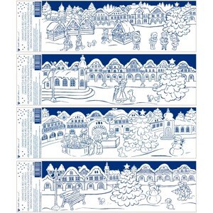 Okenná fólia pruhy, námestie, rôzne druhy, 1 ks, 60 x 22,5 cm