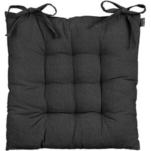 In the Mood Podsedák s látkovými šnúrkami Paddy, čierna, 46 x 46 x 7 cm