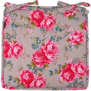 In the Mood Podsedák s látkovými šnúrkami a lemem Rosemary, béž., 40 x 40 x 5 cm