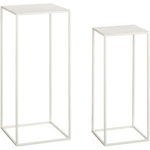 Mica Decorations Odkladací stolík Quinty, biela, 30 x 30 x 70 cm