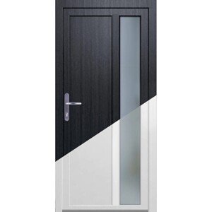 PANTO Plastové vedľajšie vchodové dvere K 511 biele/antracitové 98 x 198 cm, P