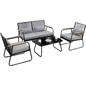 Súprava obývacieho nábytku Westside Herberstein 4-dielna čierno-sivá