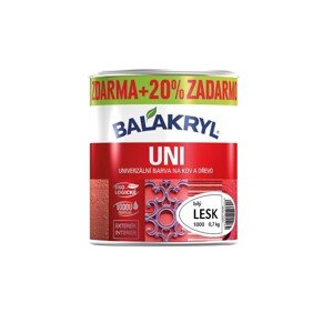 BALAKRYL Univerzálna farba na kov a drevo UNI LESK 1000 biela 0,7 kg + 20 %