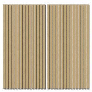 Denpanels Akustický panel WOOD Dub prírodný MDF sivá plsť 119,8 x 60 x 2 cm