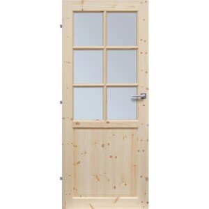 RADEX Falcové interiérové dvere ROUEN 6S, smrekové drevo, 80 Ľ