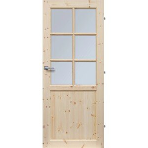 RADEX Falcové interiérové dvere ROUEN 6S, smrekové drevo, 80 P