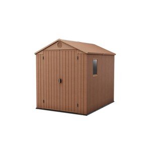 Keter Plastový záhradný domček Darwin 6x8, hnedá, 190 x 244 x 221 cm