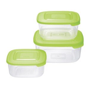 Tontarelli Súprava dóz na potraviny štvorec, zelená, 3 ks
