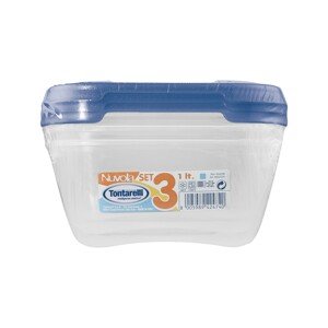 Tontarelli Dóza na potraviny Nuvola, modrá, 3 x 1 l