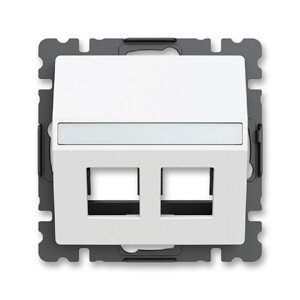ABB Kryt zásuvky komunikačnej 2x Zoni, matná biela