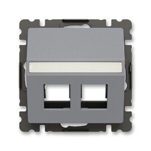 ABB Kryt zásuvky komunikačnej 2x Zoni, sivá