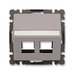 ABB Kryt zásuvky komunikačnej 2x Zoni, greige