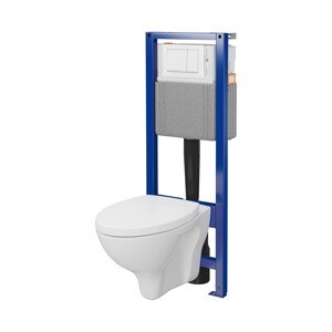 Cersanit Súprava misy s doskou a podomietkovým modulom Delfi, vr. tlačítka