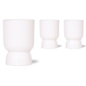 Keramický kvetináč Diabolo biely pr. 9 x 10 cm