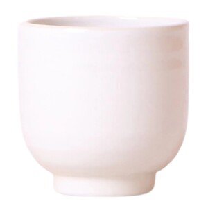 Keramický kvetináč glazovaný biely pr. 6 x 5 cm