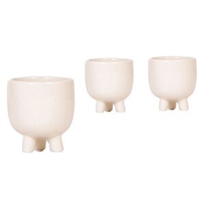 Keramický kvetináč Gummy biely pr. 6 x 5 cm