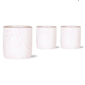 Keramický kvetináč Leaf bieloružový pr. 9 x 10 cm