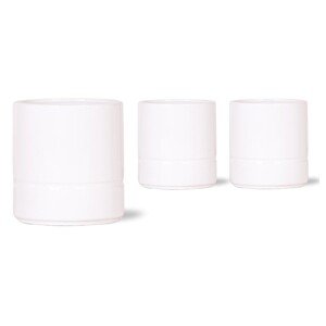 Keramický kvetináč Pastel biely pr. 6 x 5 cm