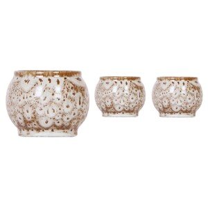 Keramický kvetináč Safari béžový pr. 6 x 5 cm