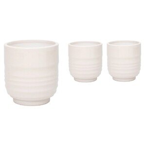 Keramický kvetináč Vintage biely pr. 6 x 5 cm