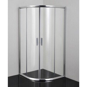 Sanotechnik Štvrťkruhový sprchovací kút Q-LINE chróm 89-90 x 89-90 x 190 cm