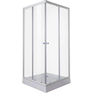 Sanotechnik Rohový sprchovací kút B-LINE biely 78,5-88 x 190 cm