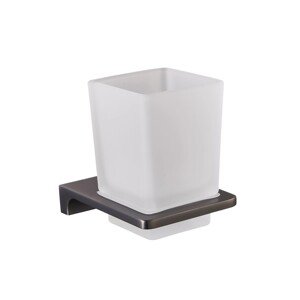 RAV Slezák Držiak zubných kefiek Níl NLA0201MG, metal grey/sklo