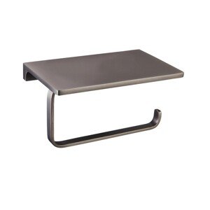 RAV Slezák Držiak toaletného papiera s poličkou Níl NLA0403MG, metal grey