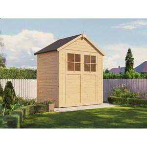Bertilo Drevený záhradný domček Osterbek 1, prírodný, 181 x 122 cm