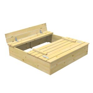 Maone Drevené pieskovisko LEOS 1, 120 x 120 cm