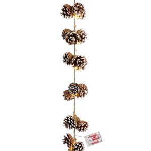 House of Seasons Umelá šišková girlanda s LED osvetlením, 270 x 7 cm