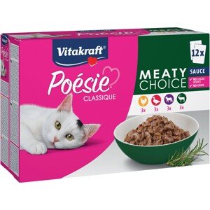 Vitakraft Kapsičky pre mačky Poézia Classique Meaty v omáčke, 12 x 85 g
