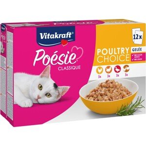 Vitakraft Kapsičky pre mačky Poézia Classique Poultry v želé, 12 x 85 g