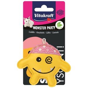 Vitakraft Hračka pre mačky Monster Party žltá s catnipom 7,5 x 9 cm