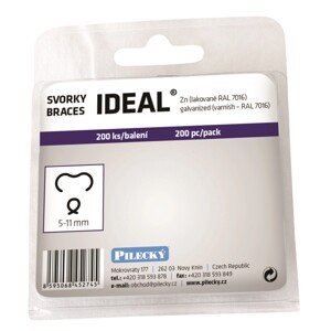 PILECKÝ Svorky IDEAL Zn+PVC antracitové, 200 ks