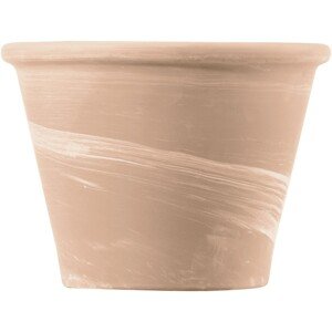 Deroma Terakotový kvetináč Vasum Duo White, pr. 17 x 13 cm