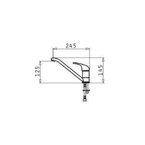 Pyramis Granitová stojanková drezová batéria Asalia, béžová