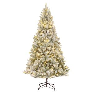 Black Box Trees Umelý vianočný stromček Nagoya 200 LED zasnežený pr. 115 x 210cm