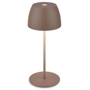 Briloner Dobíjacia stolná lampa Serina Mini 2,5 W 150lm 2700K hnedá pr. 8x20 cm