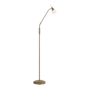 Paul Neuhaus Stojaca lampa Pino, 3000K, stará mosadz, 74 x 163 cm