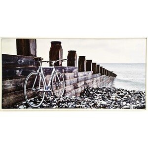 Bondecor Obraz, MDF rám, SHADOW More bicykel 51 x 102 cm