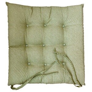 Podsedák Mia so šnúrkami olivová/pruhmi 40 x 40 x 4 cm