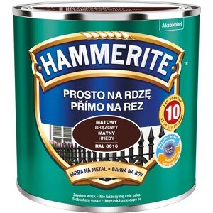 Hammerite Priamo na hrdzu farba na železné kovy matná hnedá 0,25 l