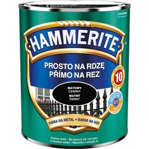 Hammerite Priamo na hrdzu farba na železné kovy matná čierna 0,7 l