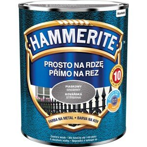 Hammerite Priamo na hrdzu farba na železné kovy kováčska strieborná 0,7 l